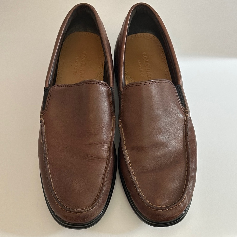 Cole Haan Men's Tan Leather Slip-On Loafers